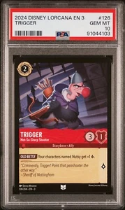2024 Disney Lorcana EN 3 #126 TRIGGER Sammelkartenspiel PSA 10 EDELSTEINE NEUWERTIG - Bild 1 von 1