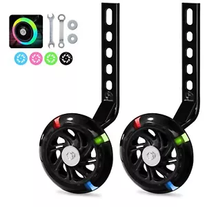 Flash BIKE Training Wheels for 14 16 18 20 Inch.Training Wheels for Kids Black - Picture 1 of 8