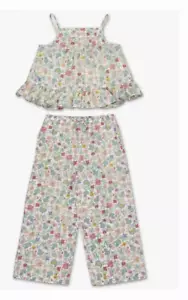 Polo Ralph Lauren Floral Batiste Top & Pants Set Girls 6 Multicolor Sleeveless - Picture 1 of 16