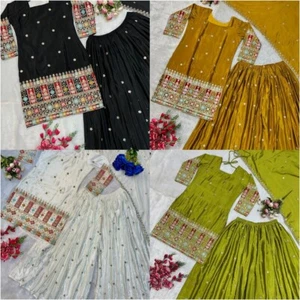 Women Dress Pakistani Salwar Kameez readymade Suits Indian Wedding Party 3 Piece - Picture 1 of 23