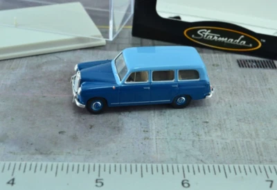 Brekina Starmada 13465 Mercedes 180 Kombi W120 Station Wagon azul escala 1:87 HO Foto 1 de 2