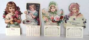 4 Vintage Unused Mini Magnetic Calendars Dated January 1995 - 1996 - 2007 - Picture 1 of 6