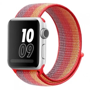 Bracelet Montre Compatible Avec Apple 1 2 3 38 MM4 5 6 Se 40 MM Rouge Jaune - Photo 1 sur 1