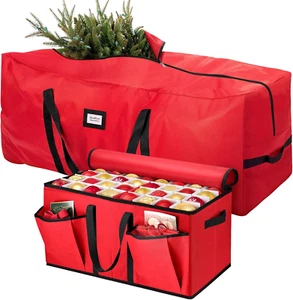 2 Pcs Christmas Tree Storage Bag for 9ft Artificial Trees with Christmas - Picture 1 of 12