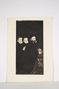 Louis del Rio Maître requêtes Brabant Prières Gravure E GAUJEAN  Antonio MORO - Picture 1 of 1