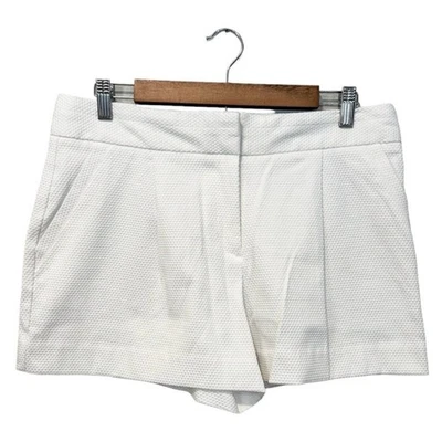 Worthington White Mid Shorts TexturedCotton Stretch Knit, Size 10 Preppy - Image 1 of 4