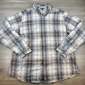 Eddie Bauer Long Sleeve Flannel Relaxed Fit Button Down Shirt Men's XXLT Tall - Picture 1 of 16
