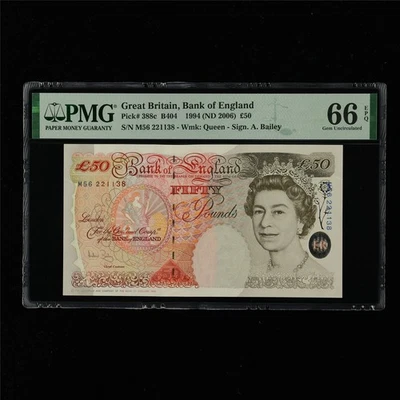 1994 Great Britain Bank of England 50 Pounds Pick#388c PMG 66 EPQ Gem UNC - Image 1 of 4