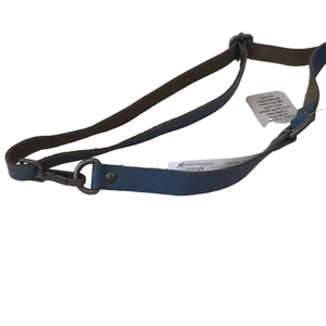 Free People Blue Leather Belt Adjustable OS XS-XL Western Cowgirl  - Picture 1 of 5