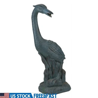 Garza Estanque Spitter Característica de Agua Decorativa Aireador Peces Plantas Resina Duradera EE. UU. Foto 1 de 3