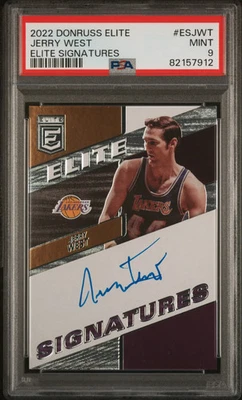 2022 Panini Donruss Elite Signatures Jerry West #ESJWT PSA 9 - Image 1 of 2