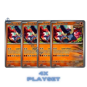 x4 Great Tusk 055/131 4x - Prismatic Evolutions - Pokemon TCG - Playset - NM - Bild 1 von 1