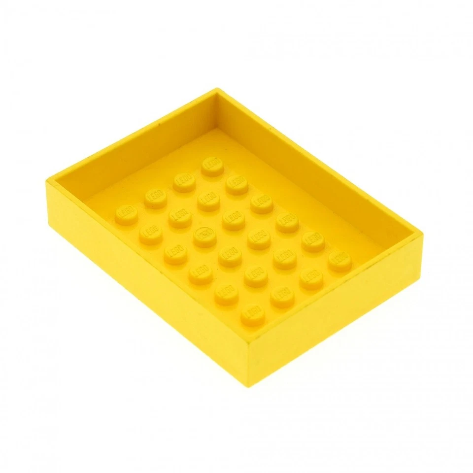 1X Lego Fabuland contenedor 6X8X1 1/3 caja amarilla vehículo techo remolque 3634 4082 Foto 1 de 1