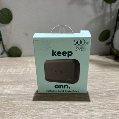 Unidad de estado sólido portátil SSD compacta Onn 500 GB 400 MB/S nueva en caja! Foto 1 de 3