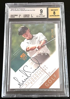 2003 SP AUTHENTIC #110 ANNIKA SORENSTAM ROOKIE AUTO AUTOGRAPH BGS 9 / 9.5 CENTER - Image 1 of 4