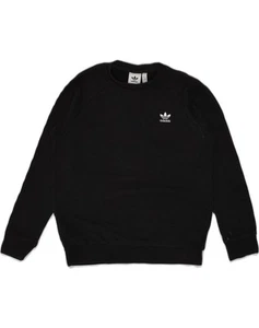 ADIDAS Womens Sweatshirt Jumper UK 10 Small Black Cotton PY01 - Picture 1 of 5