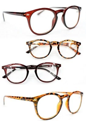 FADS & FASHIONS Federscharnier Oval Klassisch Unisex Retro Lesebrille +1,0+3,0+3,5 MY67