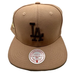 Los Angeles Dodgers Mitchell & Ness 50 Seasons Snapback Hat Mocha Caramel Brown - Picture 1 of 3