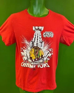 NHL Chicago Blackhawks Majestic 2013 Stanley Cup Champions T-Shirt Men's Medium - Picture 1 of 3