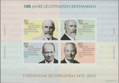 Folha de lembrança Liechtenstein 2012 #1538a Liechtenstein selos postais centavo - MNH - Imagem 1 de 4