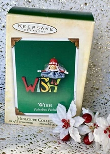 Juego de 2 adornos miniatura Hallmark Wish #3 Paintbox Pixies 2004 - Imagen 1 de 7