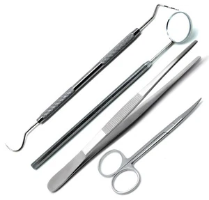 Set 4 prese a secco strumenti premium dentali acciaio inox nuova configurazione vassoio - Foto 1 di 3