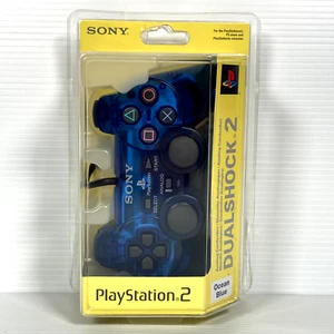 Sony PlayStation 2 DualShock 2 Analog Controller Ocean Blue Genuine New + Sealed - Picture 1 of 21
