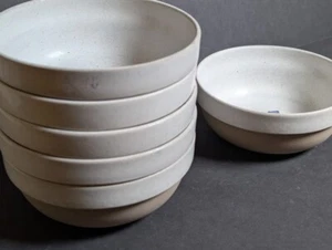 Midwinter Stoneware Blue Print England Coupe Cereal Bowl 5.5” Set of 6 - Picture 1 of 5