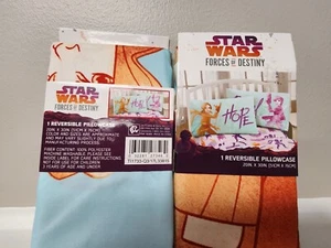 Funda de almohada Star Wars Forces of Destiny (2) Hope 20" x 30" nueva en paquete Jyn & Sabine - Imagen 1 de 4