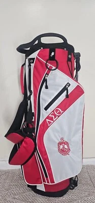 BOLSAS DE GOLF DELTA SIGMA THETA, BOLSA DE GOLF DST, BOLSA DE GOLF ROJA Y BLANCA Foto 1 de 4