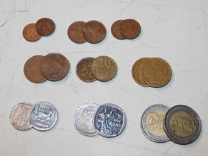 Juego completo de dos juegos de monedas de Sudáfrica 1, 2, 5, 10, 20 50 centavos 1, 2, 5 randos #10 - Imagen 1 de 10