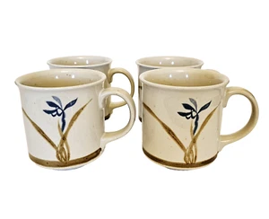 Set of 4 Vintage Wild Iris Otagiri Stoneware Coffee Cups made in Japan 3.5" HTF - Picture 1 of 4