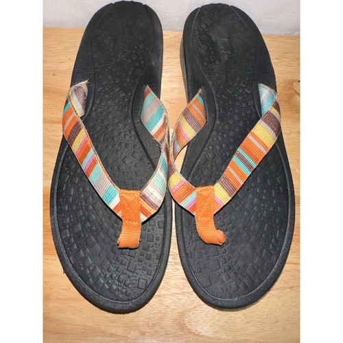 Sandali infradito donna Clarks multicolore a righe scarpe comode