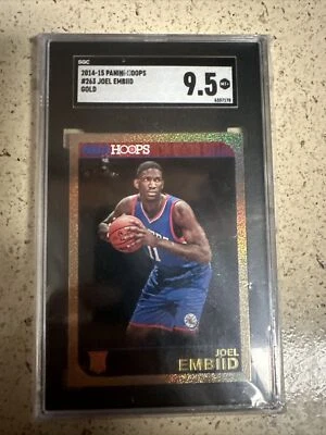 2014-15 NBA Hoops - Gold #263 Joel Embiid (RC) SGC 9.5 - Image 1 of 2