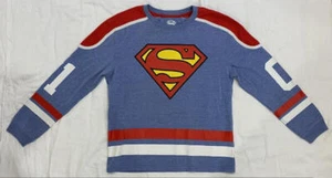 Superman 01 Jersey Style Long Sleeve Shirt Size Large NWOT - Picture 1 of 7