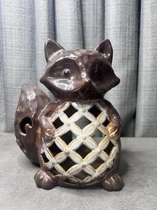 Ceramic Fox Candle Holder 8 Inch Outdoor Tabletop Lamp Whimsy Deco Rite Aid Home - Picture 1 of 8