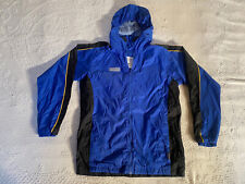 COLUMBIA Raincoat Youth XL 18-20 Jacket Hood Blue Waterproof Zipper Boys Girls
