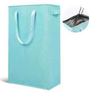Slim Laundry Hamper Handles Collapsible Laundry Basket Thin Dirty Clothes Bas... - Picture 1 of 7