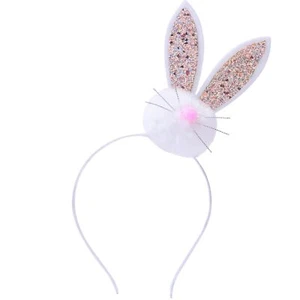 Easter Headbands Easter Glitter Bunny Ears Hair Bands Gold Sequin Rabbit Ear ... - Picture 1 of 6