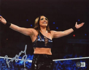 RAQUEL RODRIGUEZ SIGNED 8x10 PHOTO ROYAL RUMBLE SMACKDOWN RAW WWE BECKETT BAS - Picture 1 of 2