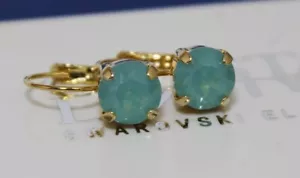 Pacific Opal Leverback Earrings made with Swaroski Elements Choose Your Finish - Picture 1 of 6