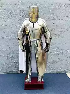 Traje de armadura gótico medieval caballero templario disfraces cruzado armadura de cuerpo completo - Imagen 1 de 20