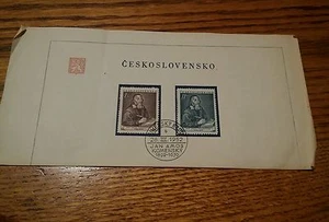 000 FDC Czechoslovakia cover 1952 Jan Amos Comenius Komensky Stamps - Picture 1 of 2