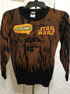 Star Wars Boys Chewbacca Sweater Brown With Sound Affects Size Small - Picture 1 of 12