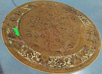 TAUPE 6'-0" x 6'-0" Stained Rug, Reduced Price 1172760692 VTG117-1662-6R - Image 1 of 4