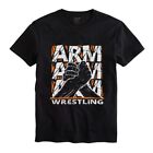 ARM Wrestling Sport Game T-shirt homme unisexe noir Gildan chemise en coton taille S-5XL