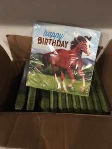 Horse and Pony Happy Birthday Lunch Napkins 12 Pack Girl Boy Adult Decorations - Picture 1 of 3