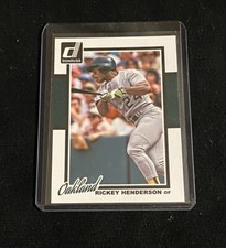 2014 Donruss #187 Rickey Henderson A’s Yankees HOF