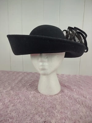 复古 Bellini Of New York 黑帽子(网德比社交教堂) — 第 1/4 张图片