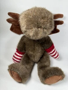 Boyds Bears Collection Plush Moose Jointed Brown Red White Striped Mittens 11.5” - Picture 1 of 11